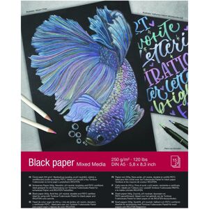Carta Artistica Nera Tombow - 15 Fogli - Senza Acidi - pH Neutro Carta Artistica Nera Tombow - 15 Fogli - Senza Acidi - pH Neutro