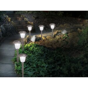 Näve LED Gartenleuchte - 6er-Set, Silber, 39cm - Außen Näve LED Gartenleuchte - 6er-Set, Silber, 39cm - Außen