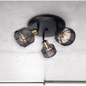 NÄVE Foro Noir Or Lampe Plafond et Mur 3 Lumières - Publicité NÄVE Foro Noir Or Lampe Plafond et Mur 3 Lumières - Publicité