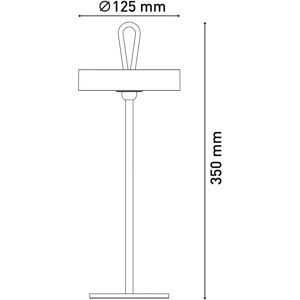 Lampe de table extérieure sans fil Näve Ella - 260lm, Dimmable - Publicité Lampe de table extérieure sans fil Näve Ella - 260lm, Dimmable - Publicité