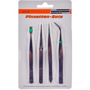 Brüder Mannesmann M 615 Tweezer Set - Stainless Steel - 4 Pieces Brüder Mannesmann M 615 Tweezer Set - Stainless Steel - 4 Pieces