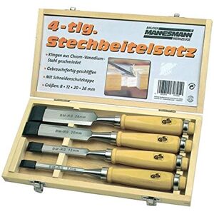 Mannesmann Wood Chisel Set - Chrome-Vanadium Steel - 4 pcs Mannesmann Wood Chisel Set - Chrome-Vanadium Steel - 4 pcs
