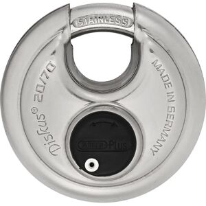 ABUS 20/70mm Diskus Plus Padlock - Stainless Steel Security Level 9 ABUS 20/70mm Diskus Plus Padlock - Stainless Steel Security Level 9