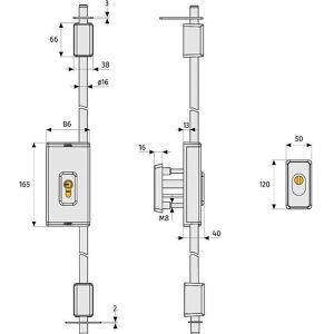 Abus - TSS550 - Blanc Argenté - Métal - Verrou de porte - Publicité Abus - TSS550 - Blanc Argenté - Métal - Verrou de porte - Publicité