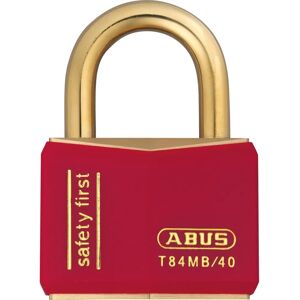 ABUS T84MB/40mm Red Rustproof Padlock - Padlock with Brass Body & Level 4 Security ABUS T84MB/40mm Red Rustproof Padlock - Padlock with Brass Body & Level 4 Security