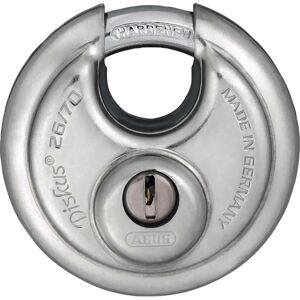 ABUS Heavy-Duty Stainless Steel 26/70mm Diskus Padlock EE0293 - Security Level 8 ABUS Heavy-Duty Stainless Steel 26/70mm Diskus Padlock EE0293 - Security Level 8