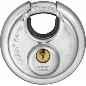 ABUS Disque 23/70 Cadenas de Sécurité en Inox - Publicité ABUS Disque 23/70 Cadenas de Sécurité en Inox - Publicité