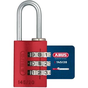 ABUS 145/20 Aluminium Combination Padlock - Red ABUS 145/20 Aluminium Combination Padlock - Red