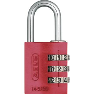 ABUS 145/30 Aluminium Combination Padlock - Red ABUS 145/30 Aluminium Combination Padlock - Red