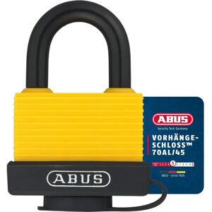 ABUS Aluminium Vorhängeschloss - 45mm, Gelb, Wetterfest ABUS Aluminium Vorhängeschloss - 45mm, Gelb, Wetterfest