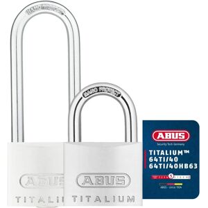 Abus Titalium Padlock 64TI/40+HB63 High Shackle - Padlock Abus Titalium Padlock 64TI/40+HB63 High Shackle - Padlock