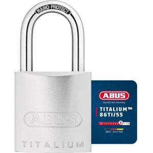 ABUS 86TI/55mm TITALIUM Padlock - Double Locking Security - Indoor/Outdoor ABUS 86TI/55mm TITALIUM Padlock - Double Locking Security - Indoor/Outdoor
