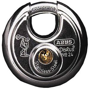 Abus Disque 24/70 Serrure - Verrouillage de Sécurité en Acier Inoxydable - Publicité Abus Disque 24/70 Serrure - Verrouillage de Sécurité en Acier Inoxydable - Publicité