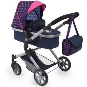 Bayer Design 18154Aa Deep Pink & Black Doll Pram - Doll Pram Bayer Design 18154Aa Deep Pink & Black Doll Pram - Doll Pram