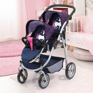 Bayer Design 26554AA Doll Accessory - Twin Navy Blue Doll Stroller Bayer Design 26554AA Doll Accessory - Twin Navy Blue Doll Stroller