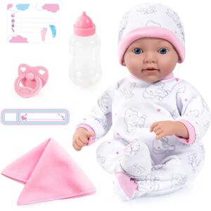 BAYER Reborn Baby - 38cm, Elefantmönster, rosa och vit BAYER Reborn Baby - 38cm, Elefantmönster, rosa och vit