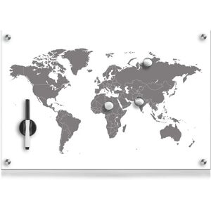 ZELLER PRESENT Mapa Mundial Pizarra Magnética Blanca 60x40 ZELLER PRESENT Mapa Mundial Pizarra Magnética Blanca 60x40