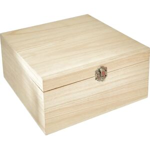 Zeller Natuurlijke Houten Opbergdoos - 23x23x11cm - Duurzaam & Minimalistisch Zeller Natuurlijke Houten Opbergdoos - 23x23x11cm - Duurzaam & Minimalistisch