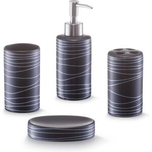 Zeller 18252 Keramiskt badrumsset - Svart Zeller 18252 Keramiskt badrumsset - Svart