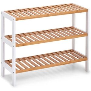 Organizzatore di scarpe in bambù Zeller - Bianco - Spazio per scarpe Organizzatore di scarpe in bambù Zeller - Bianco - Spazio per scarpe