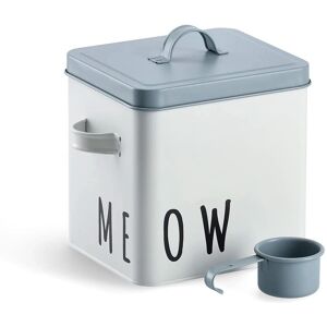 ZELLER PRESENT Meow Opslagcontainer - Metaal, Blauw, 16,2x21x23,4cm ZELLER PRESENT Meow Opslagcontainer - Metaal, Blauw, 16,2x21x23,4cm