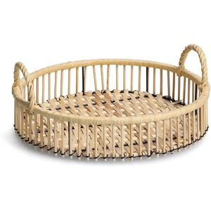 ZELLER PRESENT Rattan-Tablett - Runde umweltfreundliche Dekor Serviertablett ZELLER PRESENT Rattan-Tablett - Runde umweltfreundliche Dekor Serviertablett