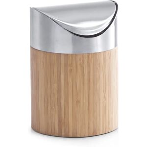 Zeller Present 25281 Mülleimer - Bambus, Silber Zeller Present 25281 Mülleimer - Bambus, Silber