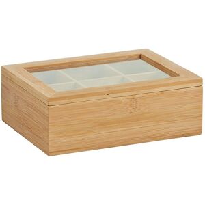 ZELLER Bambus Teebox - 6 Fächer, Platzsparend ZELLER Bambus Teebox - 6 Fächer, Platzsparend