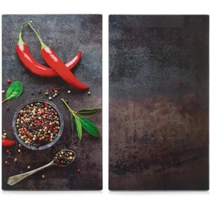 ZELLER PRESENT Chilli Plaque en Verre Résistant à la Chaleur, 30x52cm - Publicité ZELLER PRESENT Chilli Plaque en Verre Résistant à la Chaleur, 30x52cm - Publicité