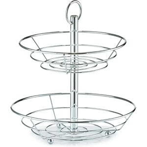 Zeller Model 27302 - Fruit Basket with 2 Levels - Silver Zeller Model 27302 - Fruit Basket with 2 Levels - Silver