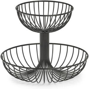 Zeller Model 27415 Zwart Fruitmand - Tweelaags Zeller Model 27415 Zwart Fruitmand - Tweelaags