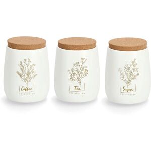 ZELLER - PRESENT Flowers - weiß - kork - Storage jar ZELLER - PRESENT Flowers - weiß - kork - Storage jar
