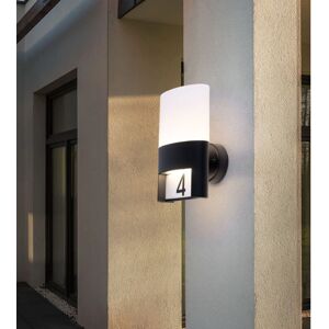 WOFI Lampada da Parete Nero con Numero - IP54 WOFI Lampada da Parete Nero con Numero - IP54