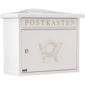 Burg Wächter 12810 Sylt 1883 W Boîte aux lettres - Blanc - Acier Classique, Grande Fente Burg Wächter 12810 Sylt 1883 W Boîte aux lettres - Blanc - Acier Classique, Grande Fente