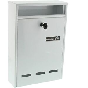 Burg Wächter Wismar 771 Mail Box - Steel White Burg Wächter Wismar 771 Mail Box - Steel White