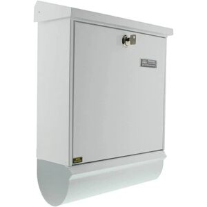 Burg Wächter White Comfort Mailbox - Steel, Large C4 Slot Burg Wächter White Comfort Mailbox - Steel, Large C4 Slot