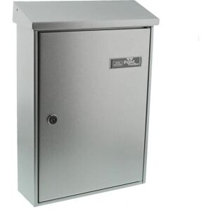 Burg Wächter Silber Briefkasten mit DIN C4 Einwurf - Wetterfest Außen Burg Wächter Silber Briefkasten mit DIN C4 Einwurf - Wetterfest Außen