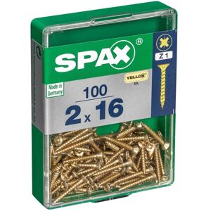 Vis en acier à tête plate SPAX - 3 tailles - 100 unités Vis en acier à tête plate SPAX - 3 tailles - 100 unités