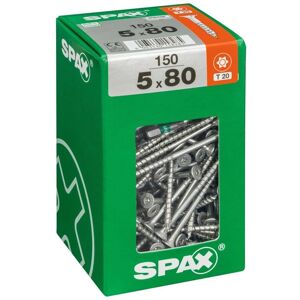 SPAX Modèle TX 5x80 Vis acier tête plate - Usage intérieur SPAX Modèle TX 5x80 Vis acier tête plate - Usage intérieur