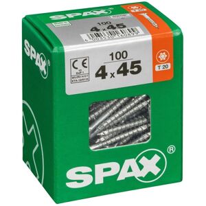 Vis universelle Spax - 4x45mm, 100 pièces - T-STAR plus T20 Vis universelle Spax - 4x45mm, 100 pièces - T-STAR plus T20