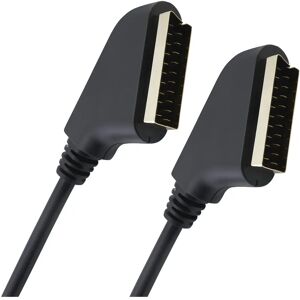 Oehlbach Black Scart Cable - Full Shielding - 1.5m - TV/Audio Oehlbach Black Scart Cable - Full Shielding - 1.5m - TV/Audio