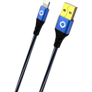 Oehlbach USB-kabel Lightning - USB 2.0 1m - Zwart, Blauw Oehlbach USB-kabel Lightning - USB 2.0 1m - Zwart, Blauw