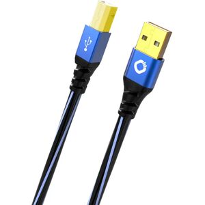 Oehlbach USB Plus B USB-kabel - 10m, Blauw, Gouden Contacten Oehlbach USB Plus B USB-kabel - 10m, Blauw, Gouden Contacten