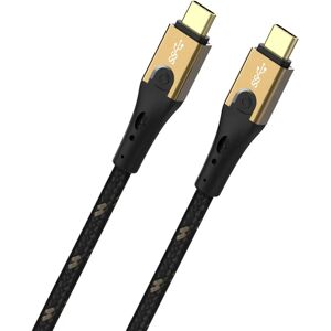 Oehlbach USB-Kabel - USB 4 Gen 2x2 2m Schwarz/Gold Oehlbach USB-Kabel - USB 4 Gen 2x2 2m Schwarz/Gold