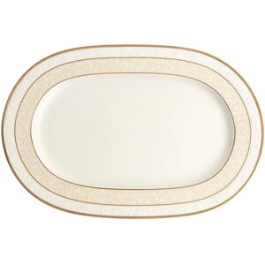 Owalny talerz serwisowy Ivoire od Villeroy & Boch - 35cm - Elegancka złota krawędź Owalny talerz serwisowy Ivoire od Villeroy & Boch - 35cm - Elegancka złota krawędź