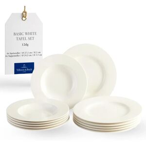 Conjunto de Louça Basic White da Villeroy & Boch - 12 Peças - Resistente à Lava-Louça Conjunto de Louça Basic White da Villeroy & Boch - 12 Peças - Resistente à Lava-Louça