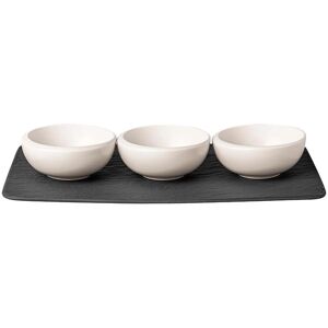 Villeroy & Boch New Moon Set of 3 Dip Bowls with Plate Villeroy & Boch New Moon Set of 3 Dip Bowls with Plate