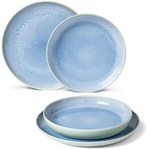 Villeroy & Boch Blauw Porselein Dinerset - 4 stuks Villeroy & Boch Blauw Porselein Dinerset - 4 stuks