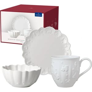 Villeroy & Boch White Breakfast Set with 2 Mugs, Bowls, Plates - Breakfast Set Villeroy & Boch White Breakfast Set with 2 Mugs, Bowls, Plates - Breakfast Set