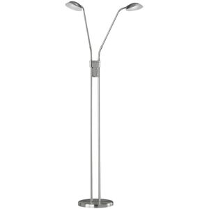 Fischer-Honsel Nickel-matt LED Stehlampe - 2-flammig - H: 160cm, Ø 26cm Fischer-Honsel Nickel-matt LED Stehlampe - 2-flammig - H: 160cm, Ø 26cm